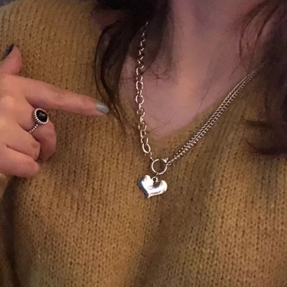 ⚡️Insta sterling silver heart chain necklace - Picture 2 of 6